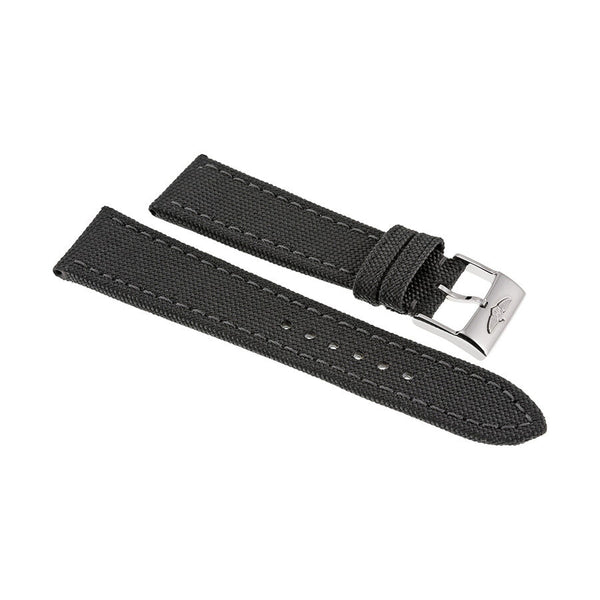 Breitling Antharacite Canvas Watch Band Strap 24 mm-20 mm Tang Buckle#100W-A20BA.1 - Watches of America