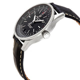 Breitling Navitimer Automatic 38 mm Black Dial Black Leather 5.3 -6.3 Inches Watch #A17325241B1P2 - Watches of America #2