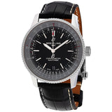 Breitling Navitimer Automatic 38 mm Black Dial Black Leather 5.3 -6.3 Inches Watch #A17325241B1P2 - Watches of America