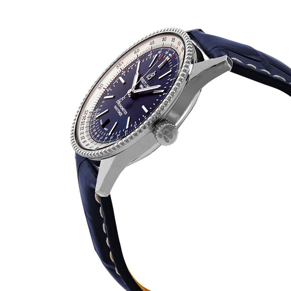 Breitling Automatic Blue Dial Blue Leather Men's 41 mm Watch #A17326211C1P3 - Watches of America #2