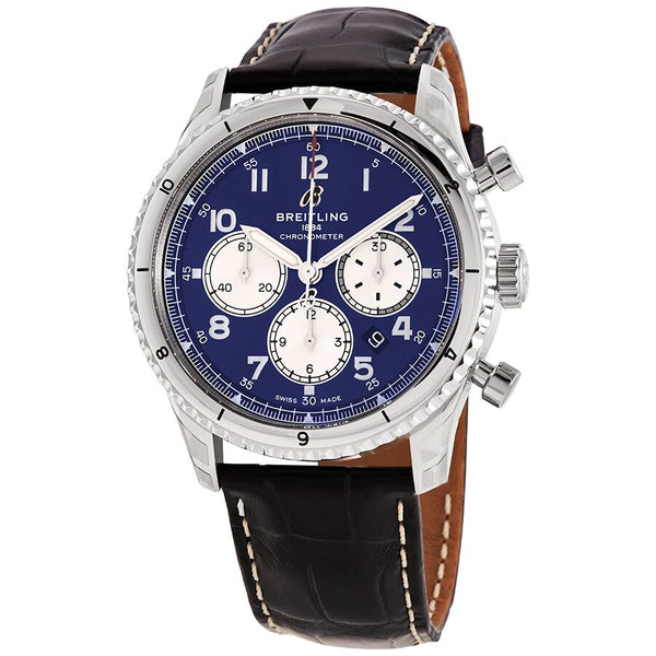 Breitling Avaitor 8 Chronograph Automatic Blue Dial Men's Watch #AB0119131C1P1 - Watches of America