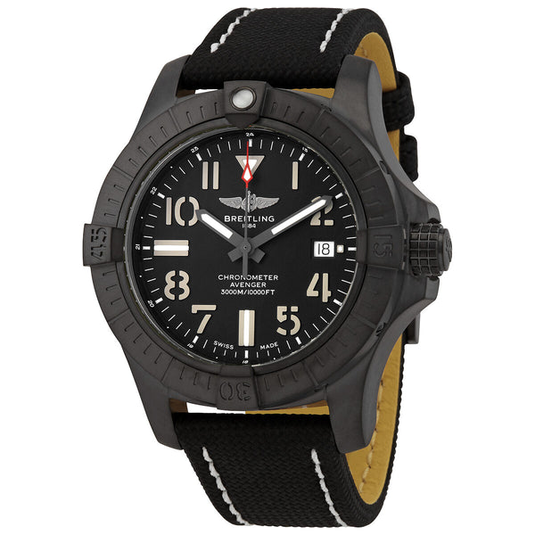 Breitling Avenger Automatic 45 Seawolf Black Dial Men's Watch #V17319101B1X1 - Watches of America