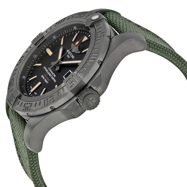 Breitling Avenger Blackbird Automatic Black Dial Green Canvas Strap Men's Watch V1731010-BD12GRFT #V1731010-BD12-105W-M20BASA.1 - Watches of America #2