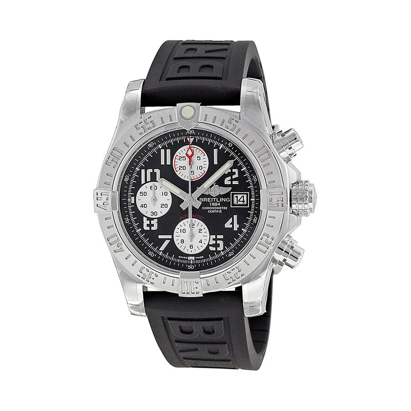 Breitling Avenger II Black Dial Chronograph Black Rubber Strap Automatic Men's Watch A1338111-BC33BKPD3#A1338111-BC33-153S-A20D.2 - Watches of America