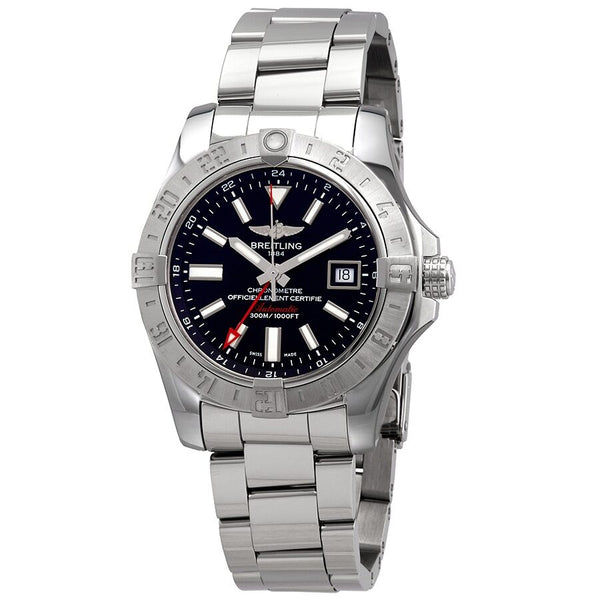Breitling Avenger II GMT Volcano Black Dial Automatic Men's Watch#A32390111B1A1 - Watches of America