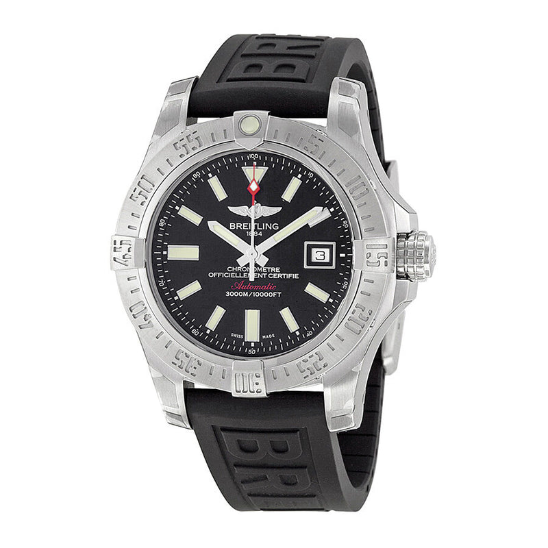 Breitling Avenger II Seawolf Black Dial Black Rubber Automatic Men's Watch A1733110-BC30BKPD3#A1733110-BC30-153S-A20DSA.2 - Watches of America