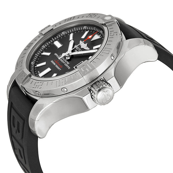 Breitling Avenger II Seawolf Black Dial Black Rubber Men's Watch #A1733110-BC30 - Watches of America #2