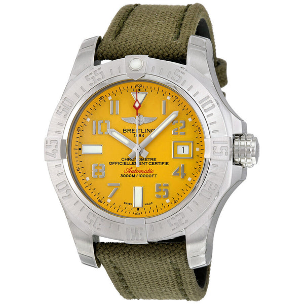 Breitling Avenger II Seawolf Yellow Dial Men's Watch A1733110-I519GCVT#A1733110-I519-106W-A20BASA.1 - Watches of America