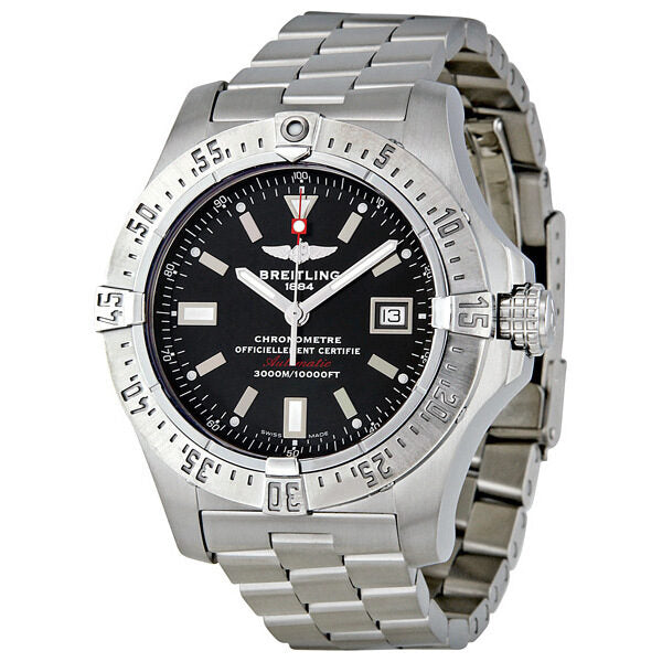 Breitling Avenger Seawolf Black Dial Stainless Steel Men's Watch SS#A1733010-BA05 - Watches of America