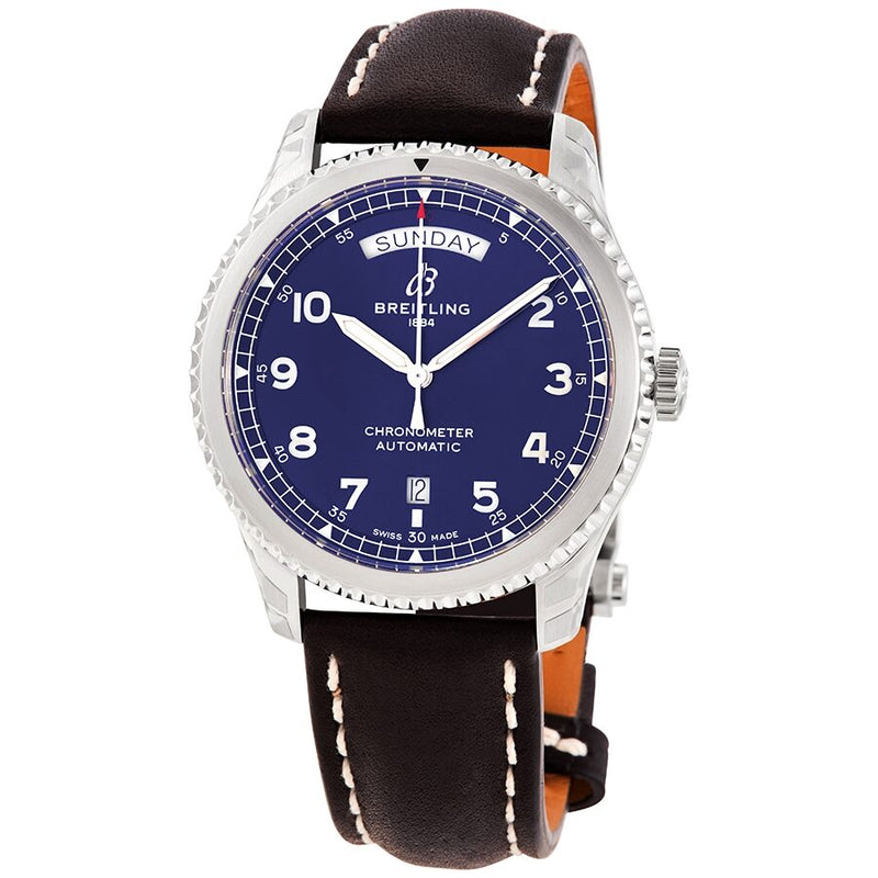 Breitling Aviator 8 Automatic Chronometer Blue Dial Men's Watch #A45330101C1X4 - Watches of America