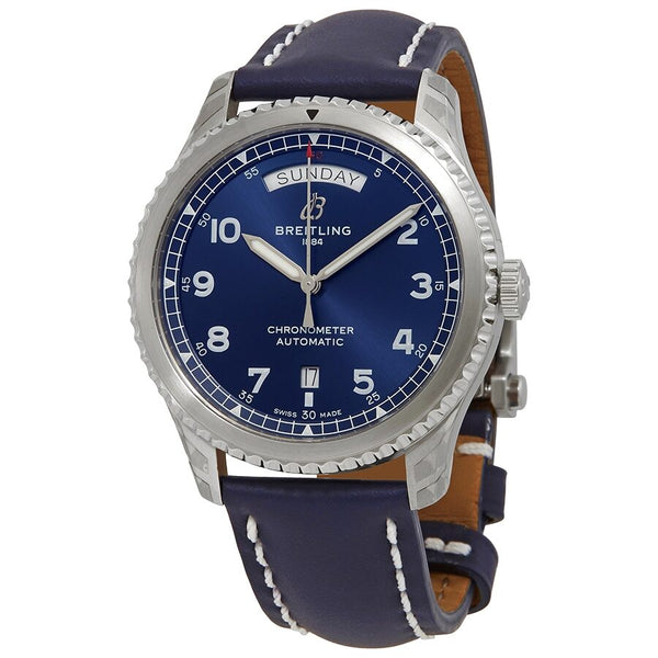 Breitling Aviator 8 Automatic Chronometer Blue Dial Men's Watch #A45330101C1X5 - Watches of America