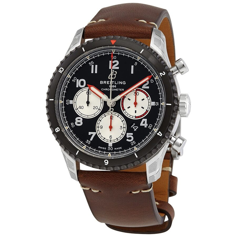 Breitling Aviator 8 Chronograph Automatic Black Dial Men's Watch #AB01194A1B1X2 - Watches of America