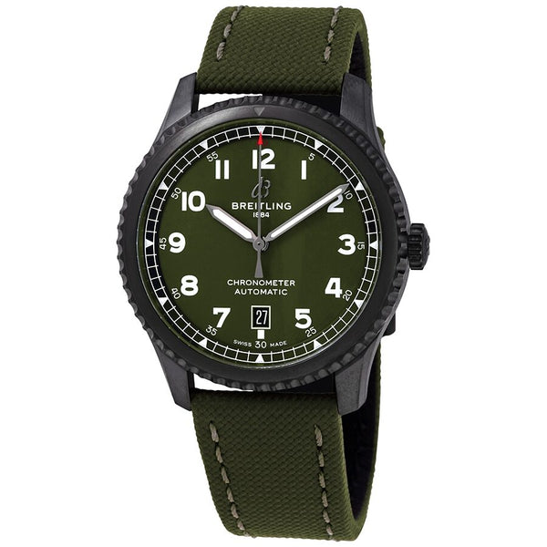 Breitling Aviator 8 Curtiss Warhawk Military Green Dial #M173152A1L1X1 - Watches of America