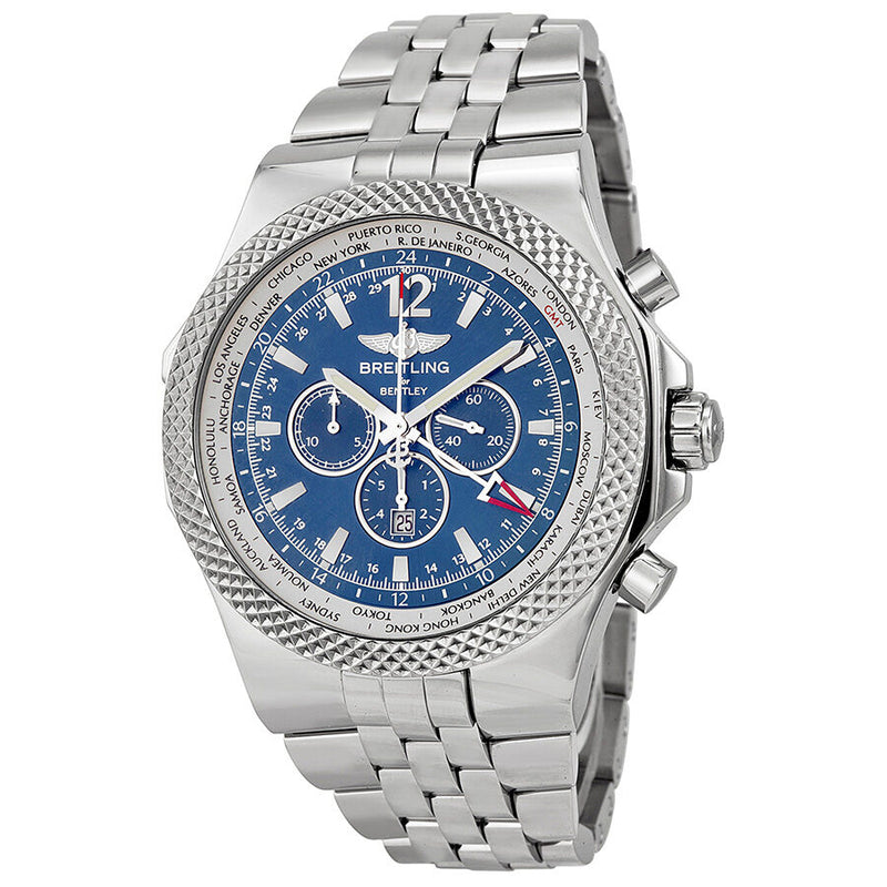 Breitling Bentley GMT Chronograph Automatic Blue Dial Men's