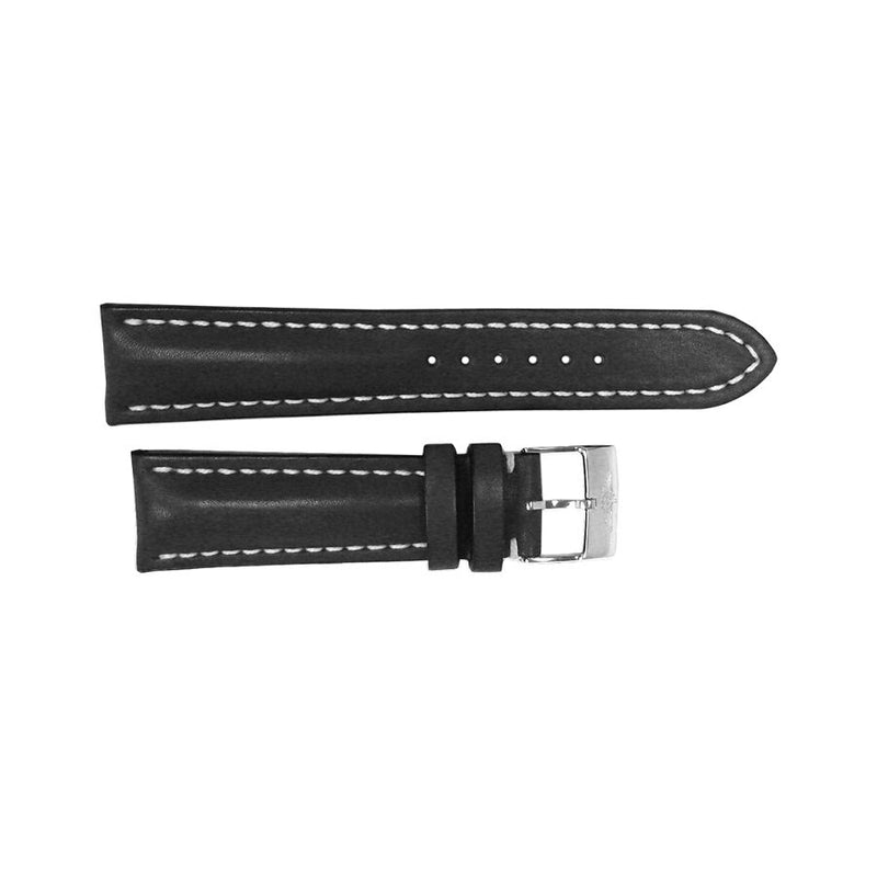 Breitling Black Leather Strap Stainless Steel Tang Buckle 18 mm / 16mm#414X - Watches of America