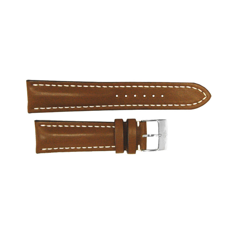 Breitling Brown Leather Stainless Steel Tang Buckle 16-14mm#900X - Watches of America