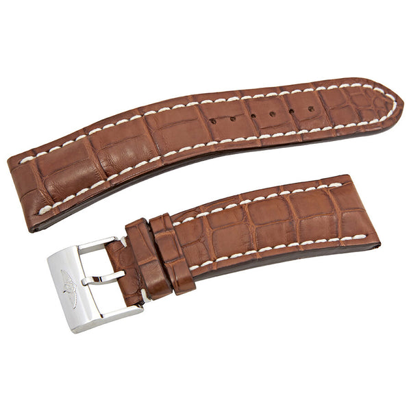 Breitling Brown Leather Strap with a Stainless Steel Tang Buckle 24-20mm#756P-A20BA.1 - Watches of America