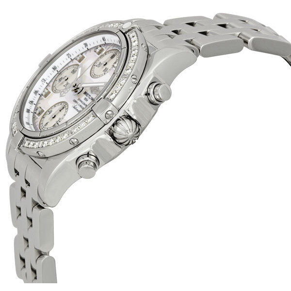 Breitling Chrono Galactic Mother of Pearl Diamond Dial Men's Watch A13358LA-A578SS #A13358LA/A578 - Watches of America #2