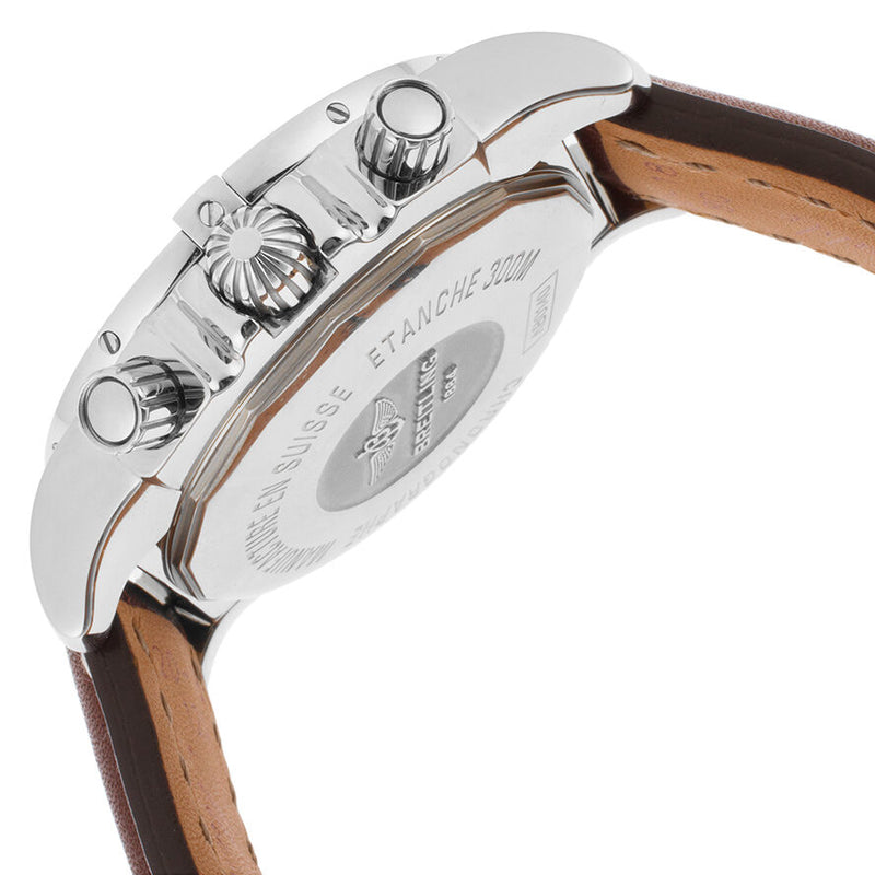 Breitling Chronomat 41 Chronograph Brown Dial Brown Leather Men's Watch BRSLT #AB014012-Q583 - Watches of America #5