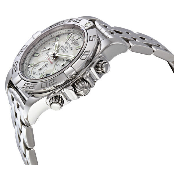 Breitling Chronomat 41 Chronograph Silver Dial Men's Watch AB014012-G711SS #AB014012/G711 - Watches of America #2