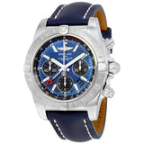 Breitling Chronomat 44 GMT Automatic Blue Dial Bue Leather Men's Watch AB042011-C852BLLT#AB042011-C852-105X-A20BA.1 - Watches of America