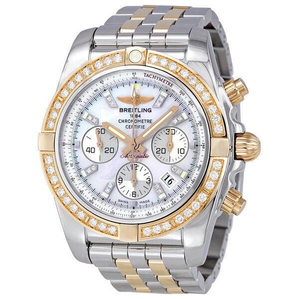 Breitling Chronomat 44 Automatic Chronograph Diamond Men's Watch #CB011053-A698TT - Watches of America