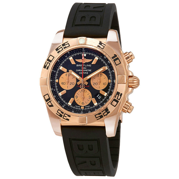 Breitling Chronomat 44 Black Dial Black Rubber Men's Watch #HB0110C1/B968BKPD3 - Watches of America