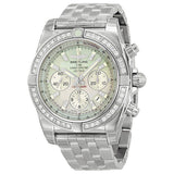 Breitling Chronomat 44 Mother of Pearl Dial Diamond Bezel Men's Watch AB011053-G686SS#AB011053-G686-375A - Watches of America