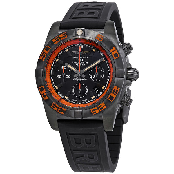 Breitling Chronomat 44 Raven Chronograph Automatic Chronometer Black Dial Men's Watch#MB0111C2-BD07-153S - Watches of America