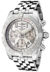 Breitling Chronomat 44 Silver Dial Stainless Steel Automatic Men's Watch #AB011011/G676SS - Watches of America