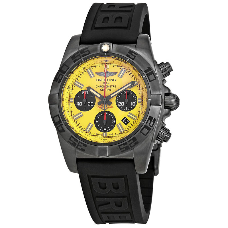 Breitling Chronomat 44 Yellow Dial Automatic Men's Watch #MB0111C3/I531BKPD3 - Watches of America