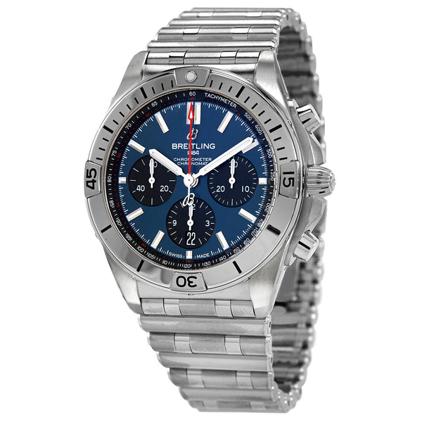 Breitling Chronomat B01 42 Chronograph Automatic Blue Dial Men's Watch #AB0134101C1A1 - Watches of America