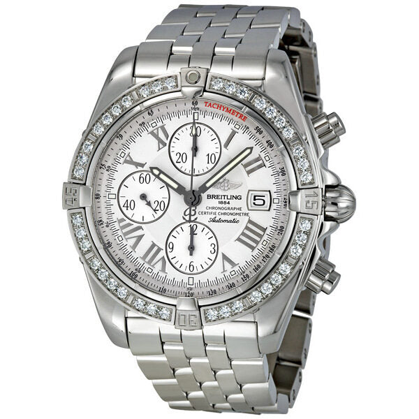 Breitling Chronomat Beige Dial Diamond Bezel Men's Watch A1335653-A653S#A1335653/A653 - Watches of America
