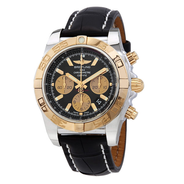 Breitling Chronomat Chronograph Automatic Chronometer Black Dial Men's Watch #CB0110121B1P1 - Watches of America