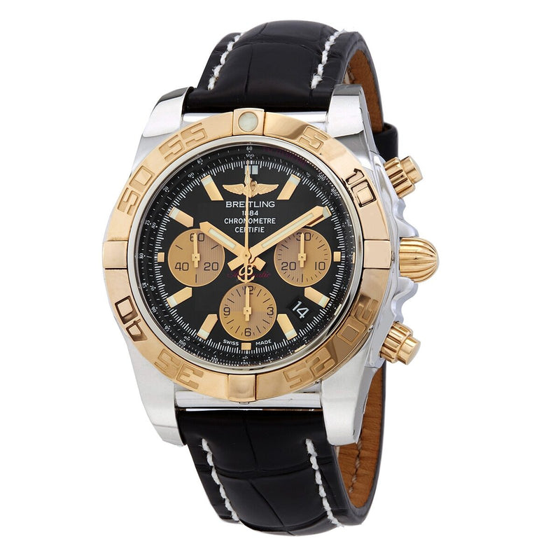 Breitling Chronomat Chronograph Automatic Chronometer Black Dial Men's Watch #CB0110121B1P1 - Watches of America