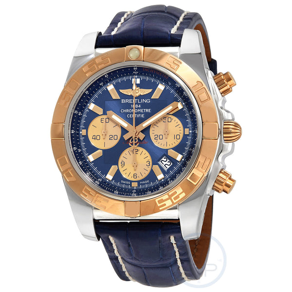Breitling Chronomat Chronograph Automatic Chronometer Blue Dial Men's Watch #CB0110121C1P1 - Watches of America