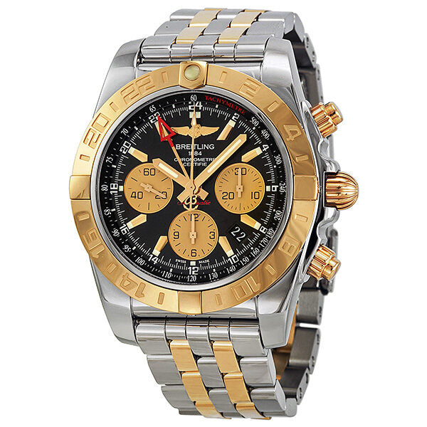 Breitling Chronomat GMT Automatic Chronograph Black Dial Men's Watch CB042012-BB86TT#CB042012-BB86-375C - Watches of America