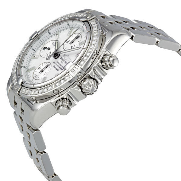 Breitling Chronomat Mother of Pearl Dial Diamond Bezel Men's Watch A1335653-A569SS #A1335653/A569 - Watches of America #2