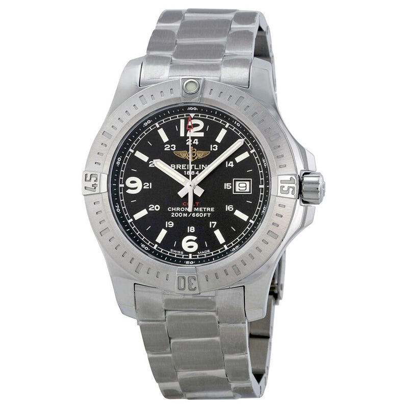 Breitling Colt Black Dial Stainless Steel Men's Watch A7438811-BD45SS#A7438811-BD45-173A - Watches of America