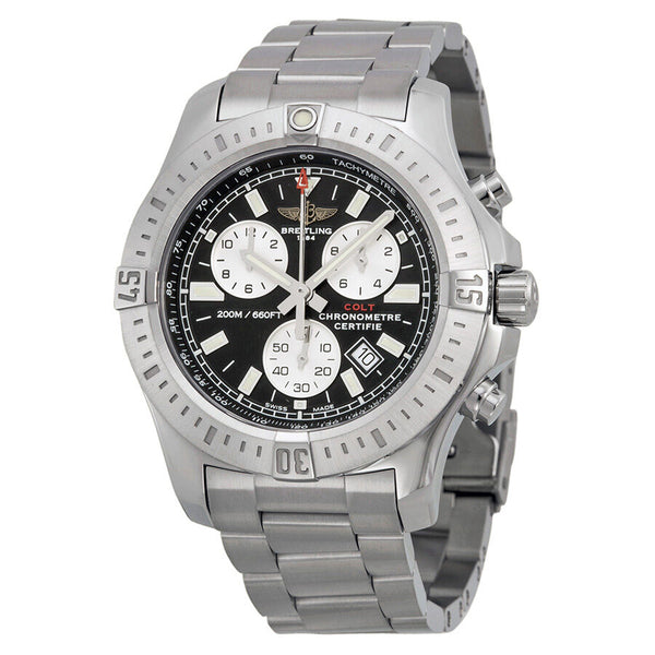 Breitling Colt Chronograph Black Dial Men's Watch A7338811-BD43SS#A7338811-BD43-173A - Watches of America