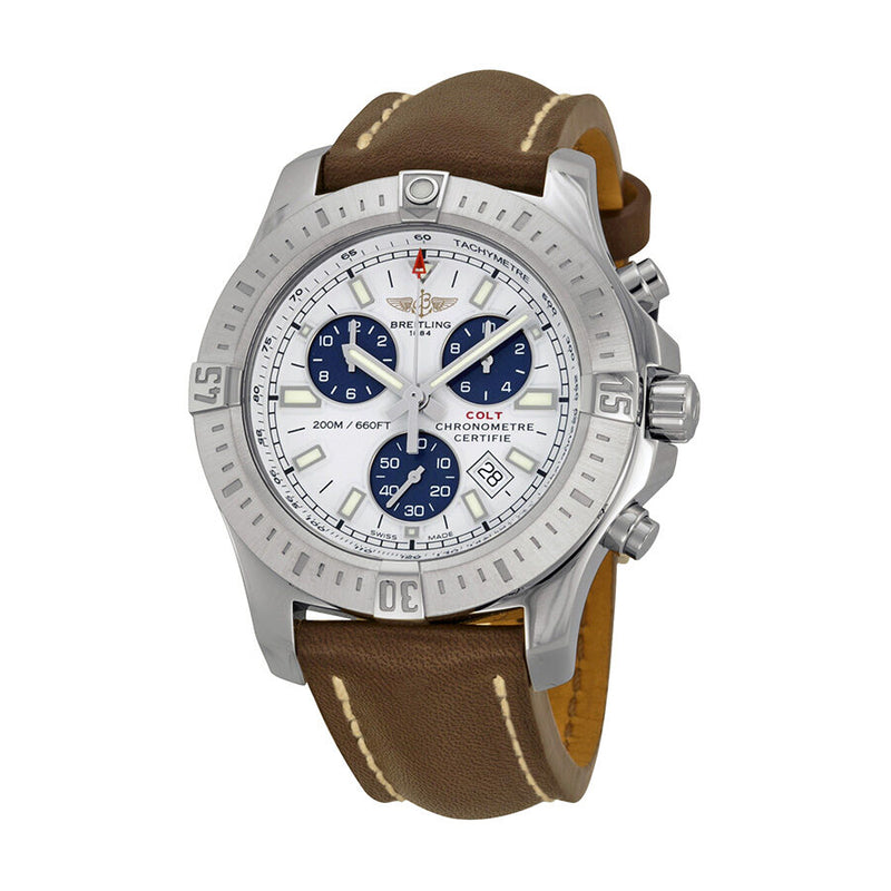 Breitling Colt Chronograph Silver Dial Men's Watch A7338811-G790BRLT#A7338811-G790-437X-A20BA.1 - Watches of America