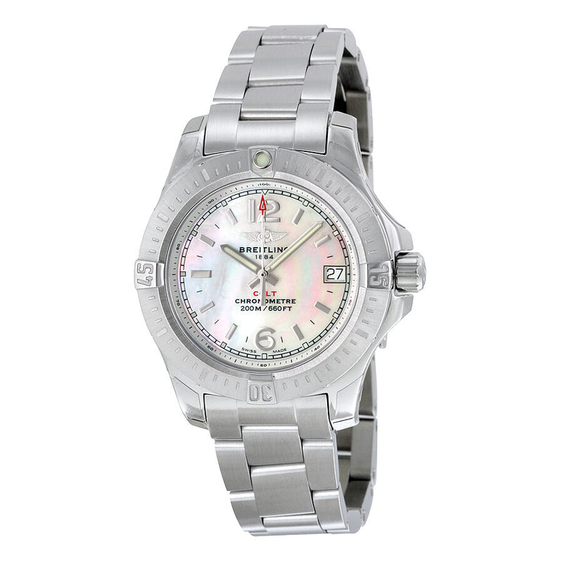 Breitling Colt Lady Mother of Pearl Dial Stainless Steel Quartz Ladies Watch A7738811-A770SS#A7738811-A770-175A - Watches of America