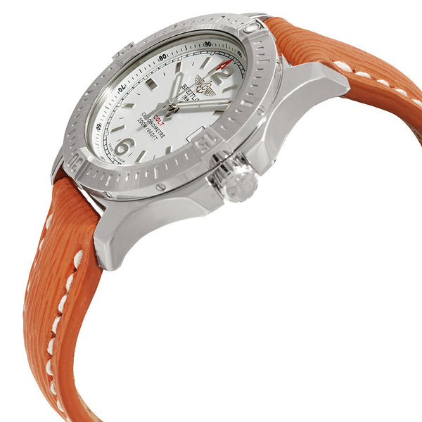 Breitling Colt Silver Dial Ladies Orange Sahara Leather Watch A7738811/G793-212XS#A7738811/G793-212XS-A14BA.1 - Watches of America #2