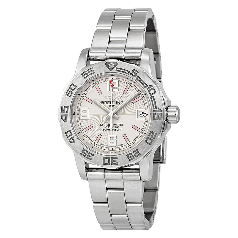Breitling Colt Silver Rose Dial Stainless Steel Ladies Watch A7738711-G765SS#A7738711/G765 - 158A - Watches of America