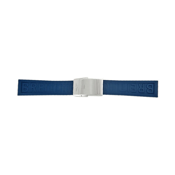 Breitling Diver Pro III  Blue Rubber Watch Band Strap with a Stainless Steel Deployent Buckle 20-18mm#149S-A18D.2 - Watches of America