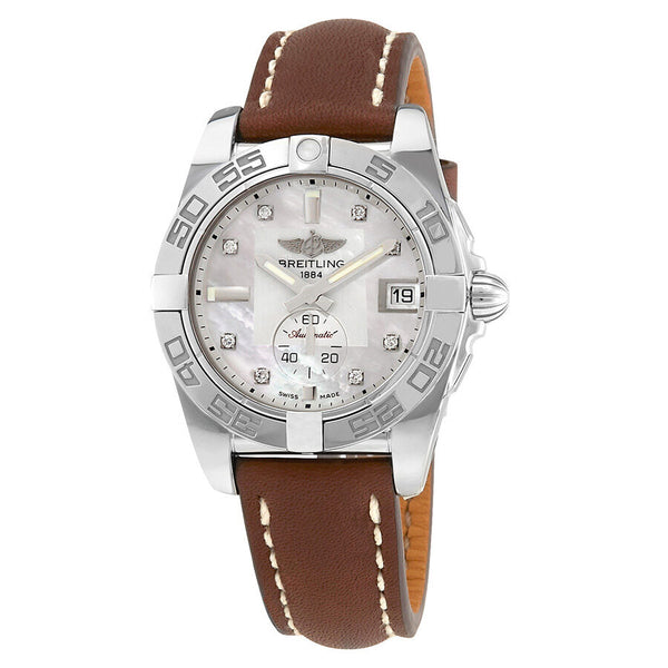 Breitling Galactic 36 Automatic Mother of Pearl Diamond Dial Watch A3733012/A717-999Z#A3733012-A717-416x- a16ba.1 - Watches of America