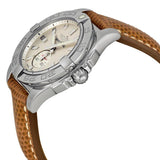 Breitling Galactic 36 Automatic Silver Dial Brown Lizard Leather Unisex Watch #A3733012-G706BRZT - Watches of America #2