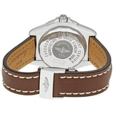 Breitling Galactic 41 Silver Dial Brown Leather Strap Men's Watch #A49350L2-G699BRLD - Watches of America #3