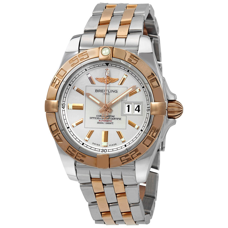 Breitling Galactic Automatic Chronometer Silver Dial Men's Watch #C49350L2/G701-366C - Watches of America