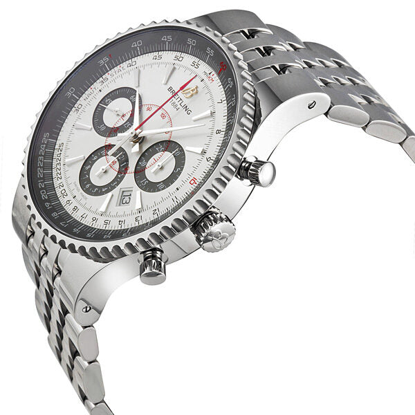 Breitling Montbrillant 47 Chronograph White Dial Men's Watch A23351A6-G741SS #A23351A6-G741-445A - Watches of America #2